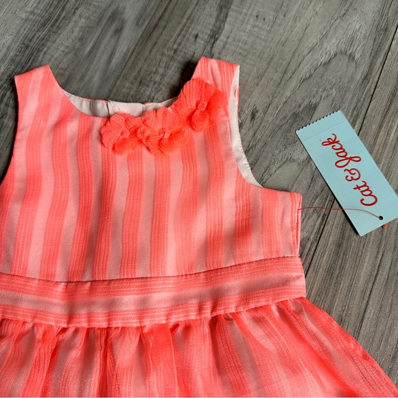 NWT- Cat & Jack Coral party dress - size 12 months - Picture 3 of 10